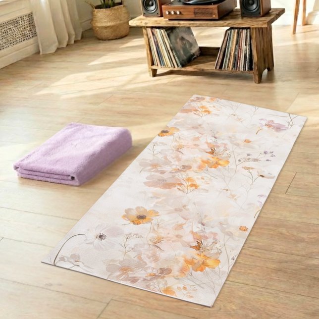 Boho Floral Watercolor  Yoga Mat (Creator Uploaded)