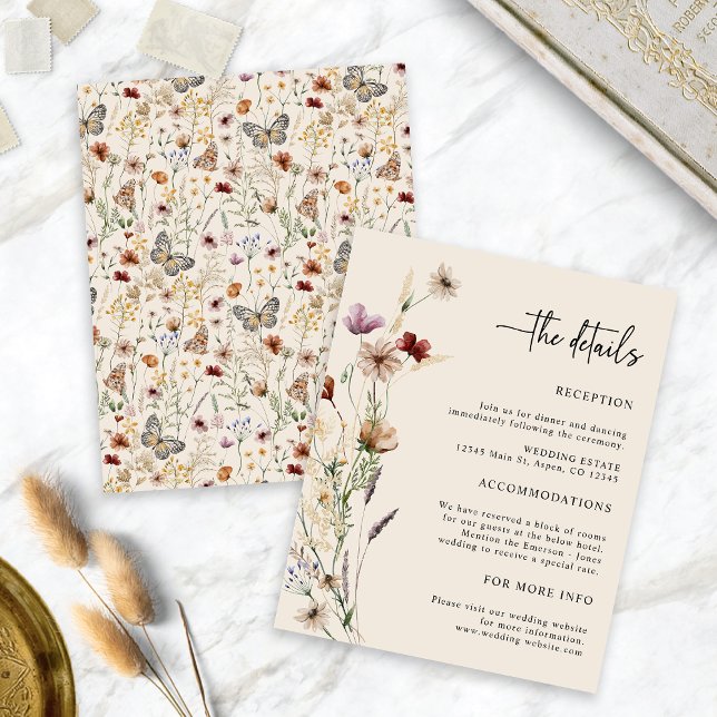 Boho Floral Wedding Enclosure Card (Boho Floral Wedding Enclosure Card
)