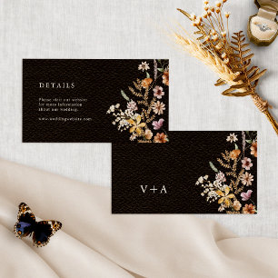 Boho Floral Wedding Enclosure Card