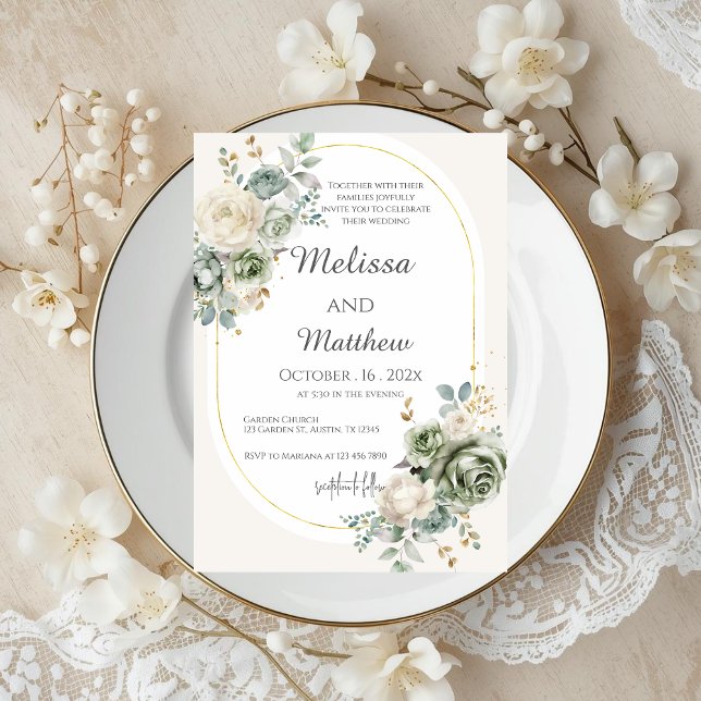 Boho Floral Wedding Invitation (Creator Uploaded)