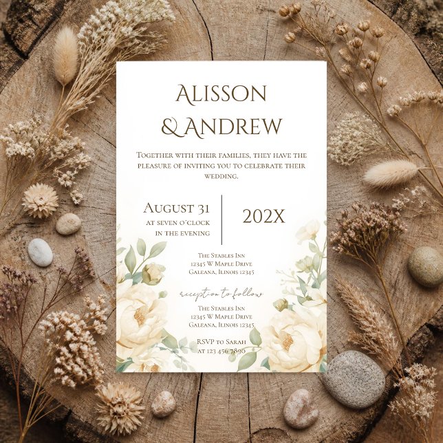 Boho Floral Wedding Invitation (Creator Uploaded)
