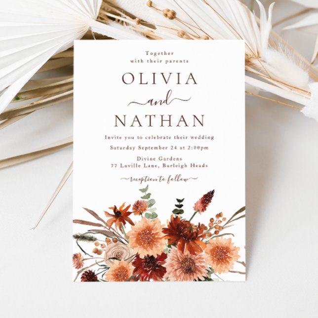 Boho Floral Wedding Invitation (Creator Uploaded)