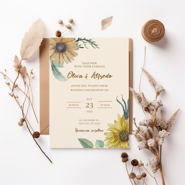Boho Floral Wedding Invite (Creator Uploaded)