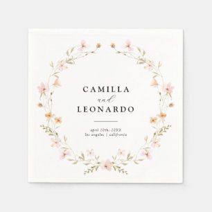 Boho Floral Wedding  Napkin