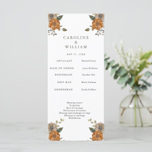 Boho Floral Wedding Program