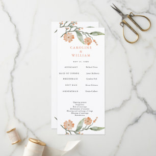 Boho Floral Wedding Program