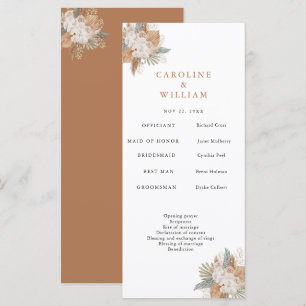 Boho Floral Wedding Program