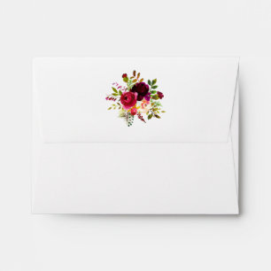 Boho Floral Wedding RSVP Envelope