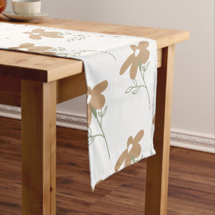 Boho Floral Wedding Short Table Runner