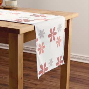Boho Floral Wedding Short Table Runner