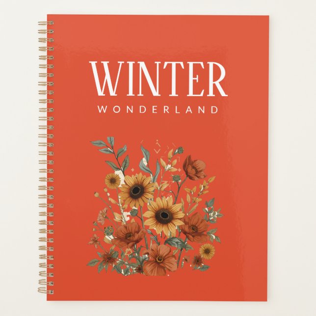 Boho Floral Weekly Planner | Terracotta Tones (Front)