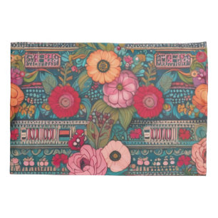 Boho Floral Whimsical Pillowcase