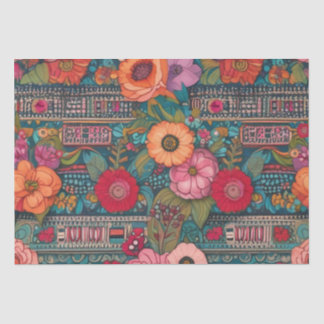 Boho Floral Whimsical Tissue Paper