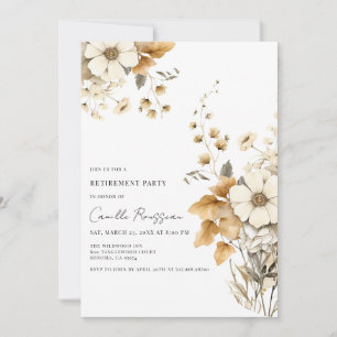 Boho Floral Wildflowers Retirement Party Invitation