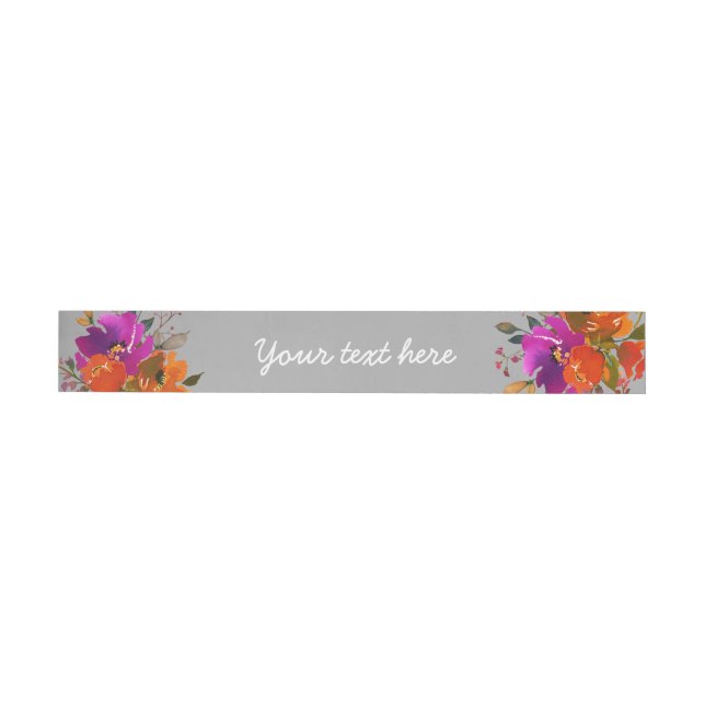 boho floral, Wrap Around Address Labels (Individual)