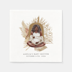 Boho Florals Baby Shower Napkin