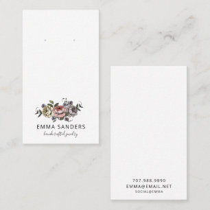 Boho Florals Earring Jewellery Display Cards