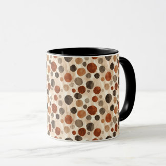 Boho Flow Shapes Mug – Earth Tone Design