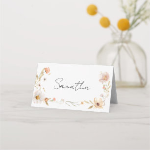 Boho Flower Baby Shower Place Card