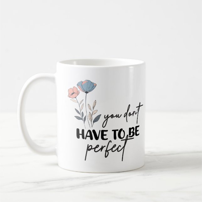 Boho Flower Christian Quote Coffee Mug (Left)