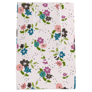 Boho Flower Clusters Medium Gift Bag
