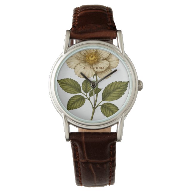 Boho Flower Custom Name Watch (Front)