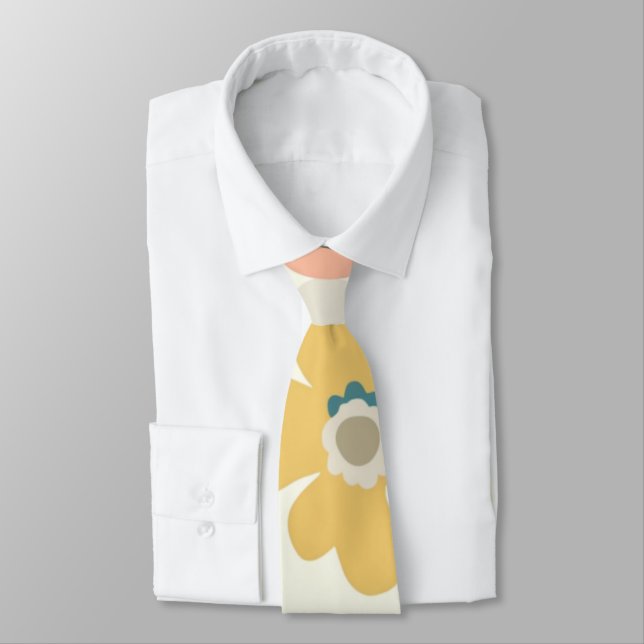 Boho Flower Floral Custom – Elegant Fashion Tie (Tied)