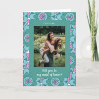 Boho Flower Groovy Photo Bridal Party Proposal