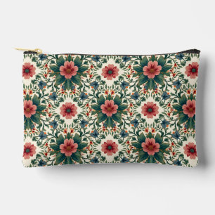 Boho Flower Magic - in Shades of Green and Pink Accessory Pouch