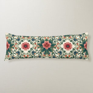 Boho Flower Magic - in Shades of Green and Pink Body Cushion