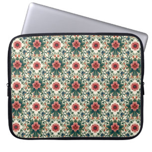 Boho Flower Magic - in Shades of Green and Pink Laptop Sleeve