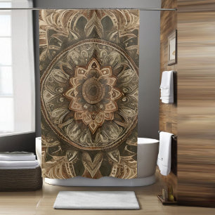 Boho Flower Shower Curtain Style 3