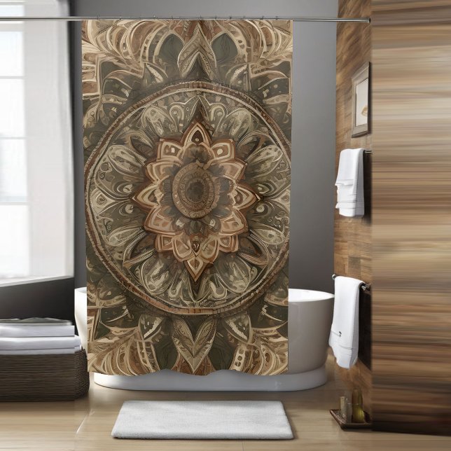 Boho Flower Shower Curtain Style 3 (Creator Uploaded)