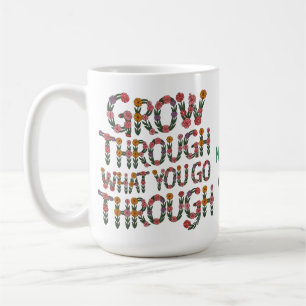 Boho Flower Typography Motivational Teacher Gift Coffee Mug