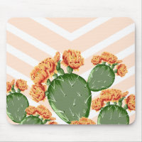 Boho Flowering Prickly Pear Cactus & Chevrons