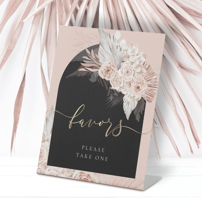 boho flowers arch favours pedestal sign (Creator Uploaded)