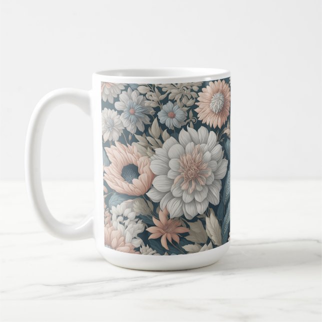Boho Flowers Design 15 oz Classic Mug (Left)
