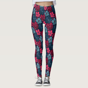 boho flowers leggings