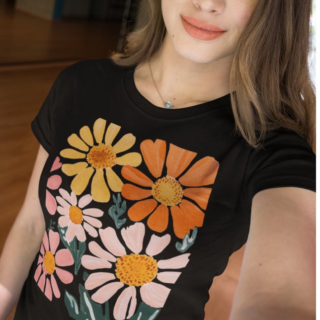 Boho Flowers Wildflower Daisy T-Shirt (Creator Uploaded)