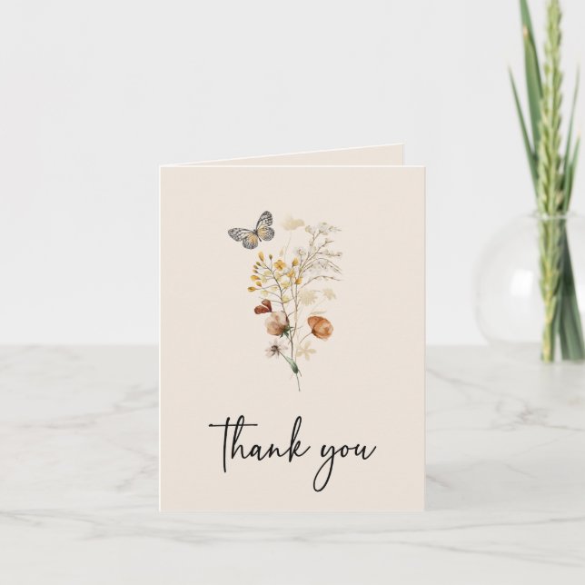 Boho Folded Thank You Card (Front)