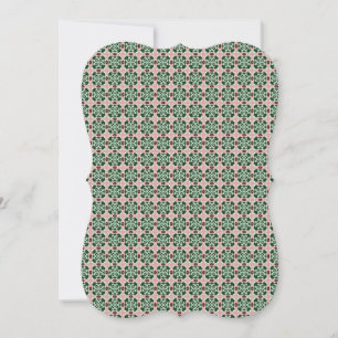 Boho Folk Art Eclectic Retro Christmas Pattern Invitation