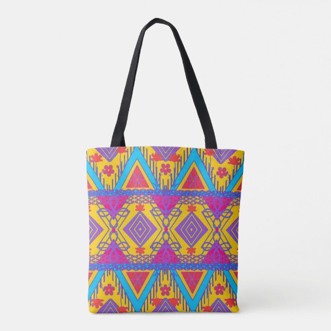 Boho Folk Art Tote Bag (Back)