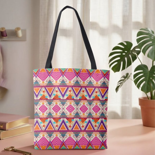Boho Folk Art Tote Bag (Creator Uploaded)