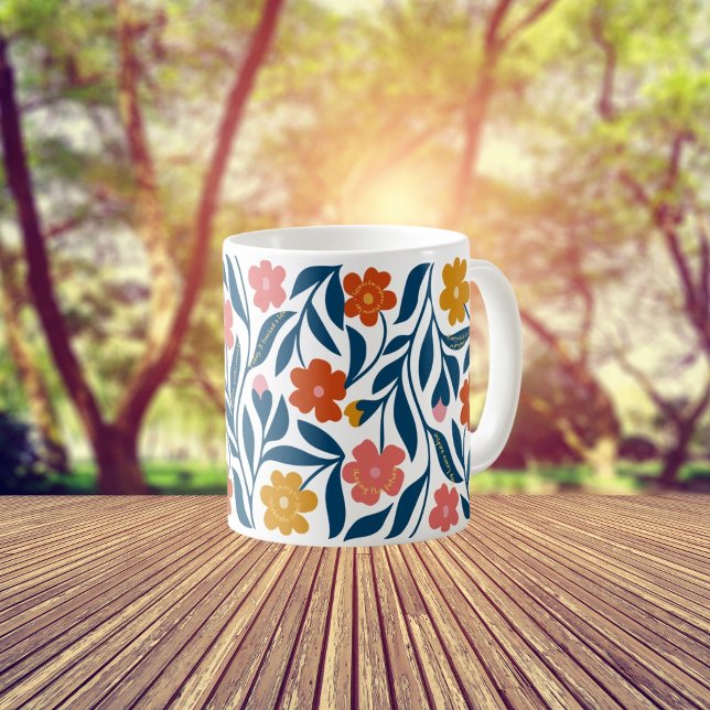 Boho Folk Floral Teacher Gift with Uplifting Coffee Mug (Creator Uploaded)
