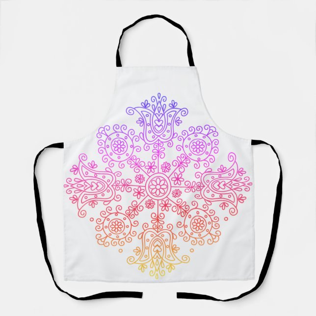 Boho Folk Pattern Apron (Front)