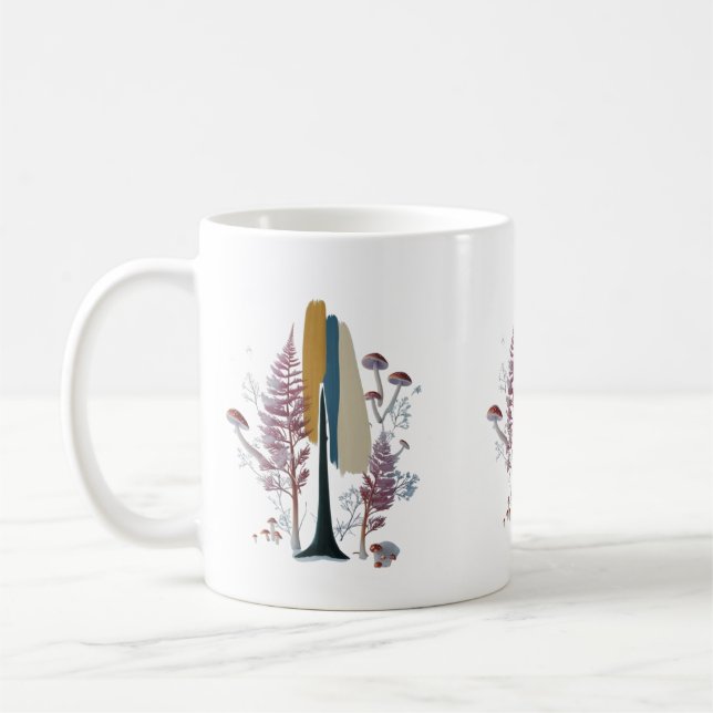 Boho Forest Abstract Brush Stroke Classic Mug (Left)