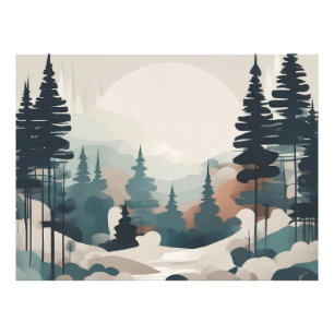 Boho Forest Landscape Artwork Photo Print
