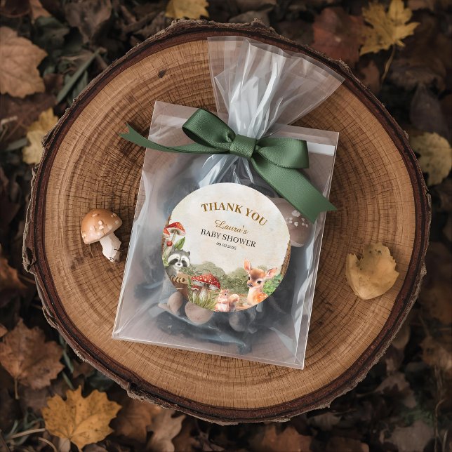 Boho forest Woodland animals Rustic Baby Shower  Favour Bag (Creator Uploaded)
