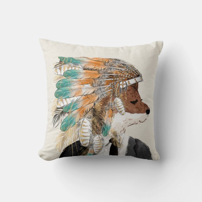 Boho Fox Groom Cushion (Front)