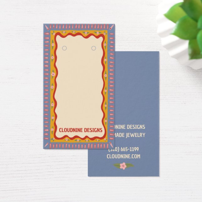 Boho Frame Earring Necklace Jewellery Display Card (Desk)